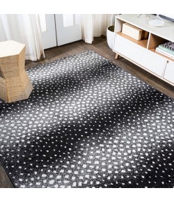 Jonathany Safari SAF100A Black/Cream Area Rug 5 ft. 3 in. X 7 ft. 6 in. Rectangle