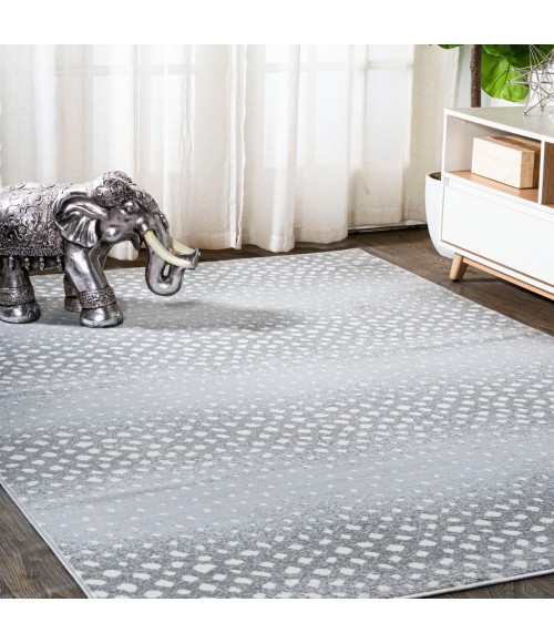 SAFARI Area Rug Antelope Modern Animal Light Gray/Cream 3 ft. x 5 ft. Area Rug