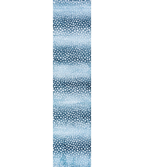 Antelope Modern Animal Blue/Cream 2 ft. x 10 ft. Runner Rug