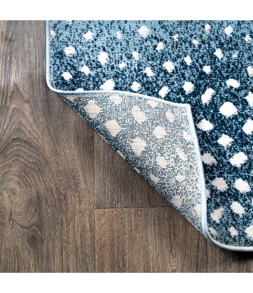 SAFARI Area Rug Antelope Modern Animal Blue/Cream 3 ft. x 5 ft. Area Rug
