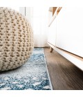 Antelope Modern Animal Blue/Cream 2 ft. x 10 ft. Runner Rug