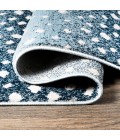 Antelope Modern Animal Blue/Cream 2 ft. x 10 ft. Runner Rug