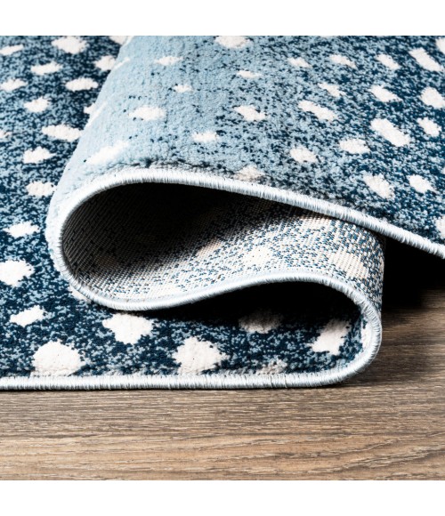 Antelope Modern Animal Blue/Cream 2 ft. x 10 ft. Runner Rug
