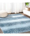 SAFARI Area Rug Antelope Modern Animal Blue/Cream 3 ft. x 5 ft. Area Rug