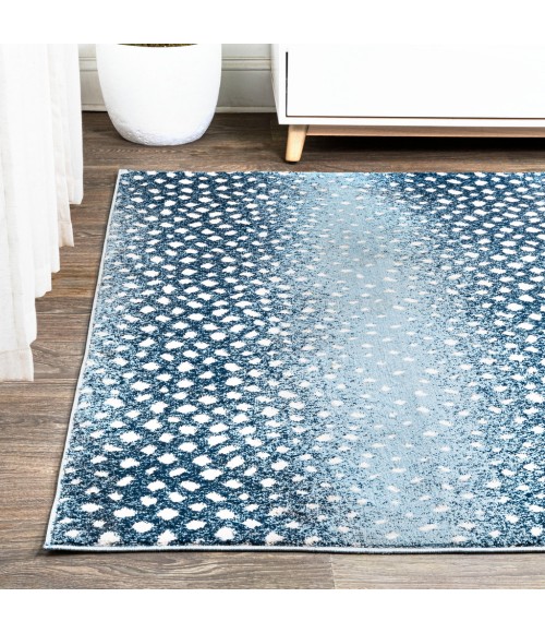 SAFARI Area Rug Antelope Modern Animal Blue/Cream 3 ft. x 5 ft. Area Rug