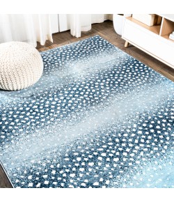 Jonathany Safari SAF100D Blue/Cream Area Rug 3 ft. X 5 ft. Rectangle