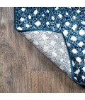 SAFARI Area Rug Antelope Modern Animal Navy/Cream 2 ft. x 10 ft. Runner Rug