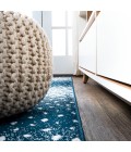 SAFARI Area Rug Antelope Modern Animal Navy/Cream 2 ft. x 10 ft. Runner Rug