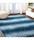 SAFARI Area Rug Antelope Modern Animal Navy/Cream 3 ft. x 5 ft. Area Rug