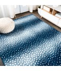 SAFARI Area Rug Antelope Modern Animal Navy/Cream 3 ft. x 5 ft. Area Rug