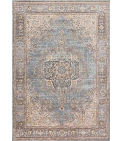 Jonathany Shabby Chic SBC300A Light Blue/Ivory Area Rug 3 ft. X 5 ft. Rectangle