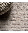 SOUTH BEACH Area Rug Xlendi High-Low Pile Moroccan Geometric Beige 2 ft. x 10 ft. Indoor/Outdoor Runner Rug
