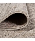 SOUTH BEACH Area Rug Xlendi High-Low Pile Moroccan Geometric Beige 2 ft. x 10 ft. Indoor/Outdoor Runner Rug