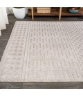 SOUTH BEACH Area Rug Xlendi High-Low Pile Moroccan Geometric Beige 3 ft. x 5 ft. Indoor/Outdoor Area Rug