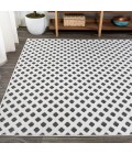 SOUTH BEACH Area Rug Rabat High-Low Pile Mini-Diamond Trellis White/Black 4 ft. x 6 ft. Indoor/Outdoor Area Rug