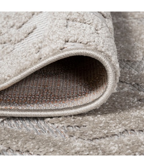 SOUTH BEACH Area Rug Citta High-Low Pile Mediterranean Tile Beige 2 ft. x 8 ft. Indoor/Outdoor Runner Rug