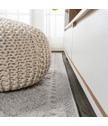 SOUTH BEACH Area Rug Citta High-Low Pile Mediterranean Tile Beige 2 ft. x 8 ft. Indoor/Outdoor Runner Rug