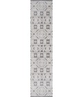 SOUTH BEACH Area Rug Citta High-Low Pile Mediterranean Tile White/Black 2 ft. x 8 ft. Indoor/Outdoor Runner Rug