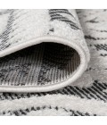 SOUTH BEACH Area Rug Citta High-Low Pile Mediterranean Tile White/Black 2 ft. x 8 ft. Indoor/Outdoor Runner Rug