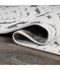 SOUTH BEACH Area Rug Citta High-Low Pile Mediterranean Tile White/Black 2 ft. x 8 ft. Indoor/Outdoor Runner Rug