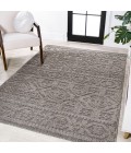 SOUTH BEACH Area Rug Citta High-Low Pile Mediterranean Tile Dark Gray/Ivory 4 ft. x 6 ft. Indoor/Outdoor Area Rug