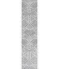 SOUTH BEACH Area Rug Jordan High-Low Pile Art Deco Geometric White/Black 2 ft. x 10 ft. Indoor/Outdoor Runner Rug