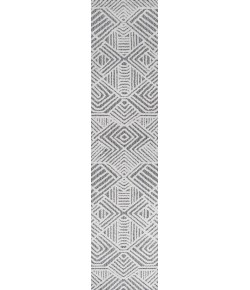 Jonathany South Beach SBH103A White/Black Area Rug 2 ft. X 10 ft. Runner