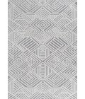 SOUTH BEACH Area Rug Jordan High-Low Pile Art Deco Geometric White/Black 3 ft. x 5 ft. Indoor/Outdoor Area Rug