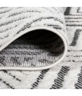 SOUTH BEACH Area Rug Jordan High-Low Pile Art Deco Geometric White/Black 2 ft. x 10 ft. Indoor/Outdoor Runner Rug