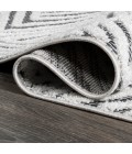 SOUTH BEACH Area Rug Jordan High-Low Pile Art Deco Geometric White/Black 2 ft. x 10 ft. Indoor/Outdoor Runner Rug