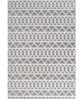 SOUTH BEACH Area Rug Aylan High-Low Pile Knotted Trellis Geometric Black/Ivory 3 ft. x 5 ft. Indoor/Outdoor Area Rug