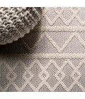 SOUTH BEACH Area Rug Aylan High-Low Pile Knotted Trellis Geometric Beige 2 ft. x 10 ft. Indoor/Outdoor Runner Rug
