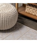 SOUTH BEACH Area Rug Aylan High-Low Pile Knotted Trellis Geometric Beige 2 ft. x 10 ft. Indoor/Outdoor Runner Rug