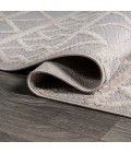 SOUTH BEACH Area Rug Aylan High-Low Pile Knotted Trellis Geometric Beige 2 ft. x 10 ft. Indoor/Outdoor Runner Rug