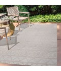 SOUTH BEACH Area Rug Aylan High-Low Pile Knotted Trellis Geometric Beige 3 ft. x 5 ft. Indoor/Outdoor Area Rug