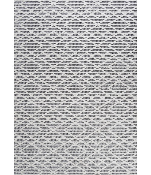 Ararat High-Low Pile Moroccan Diamond Modern Black/Ivory 3 ft. x 5 ft. Indoor/Outdoor Area Rug