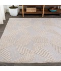 SOUTH BEACH Area Rug Jazz High-Low Pile Art Deco Geometric Beige 3 ft. x 5 ft. Indoor/Outdoor Area Rug