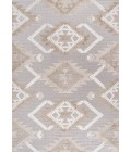 SOUTH BEACH Area Rug Sumak High-Low Pile Neutral Diamond Kilim Beige/Gray 4 ft. x 6 ft. Indoor/Outdoor Area Rug