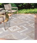 SOUTH BEACH Area Rug Sumak High-Low Pile Neutral Diamond Kilim Beige/Gray 4 ft. x 6 ft. Indoor/Outdoor Area Rug