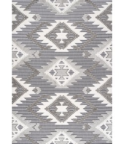 Jonathany South Beach SBH107B Gray/White/Black Area Rug 4 ft. X 6 ft. Rectangle