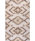 SOUTH BEACH Area Rug Sumak High-Low Pile Neutral Diamond Kilim Brown/Ivory 4 ft. x 6 ft. Indoor/Outdoor Area Rug