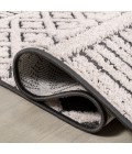 SOUTH BEACH Area Rug Ormond High-Low Modern Trellis Geometric Cream/Black 2 ft. x 8 ft. Indoor/Outdoor Runner Rug