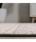 SOUTH BEACH Area Rug Ormond High-Low Modern Trellis Geometric Cream/Black 2 ft. x 8 ft. Indoor/Outdoor Runner Rug