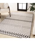 SOUTH BEACH Area Rug Ormond High-Low Modern Trellis Geometric Cream/Black 8 ft. x 10 ft. Indoor/Outdoor Area Rug