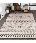 SOUTH BEACH Area Rug Ormond High-Low Modern Trellis Geometric Cream/Black 8 ft. x 10 ft. Indoor/Outdoor Area Rug