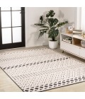 SOUTH BEACH Area Rug Ormond High-Low Modern Trellis Geometric Cream/Black 8 ft. x 10 ft. Indoor/Outdoor Area Rug