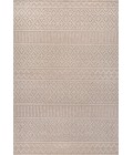 SOUTH BEACH Area Rug Ormond High-Low Modern Trellis Geometric Beige/Gray 3 ft. x 5 ft. Indoor/Outdoor Area Rug