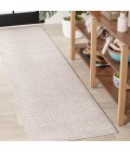 Skagen Minimalist Curve Geometric Ivory/Cream 2 ft. x 8 ft. Runner Rug