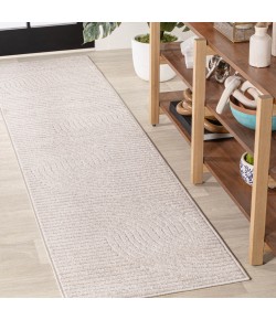Jonathany Scandinavian SCN100B Ivory/Cream Area Rug 2 ft. X 8 ft. Runner