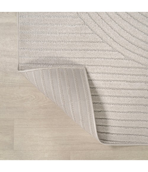 Skagen Minimalist Curve Geometric Ivory/Cream 2 ft. x 8 ft. Runner Rug